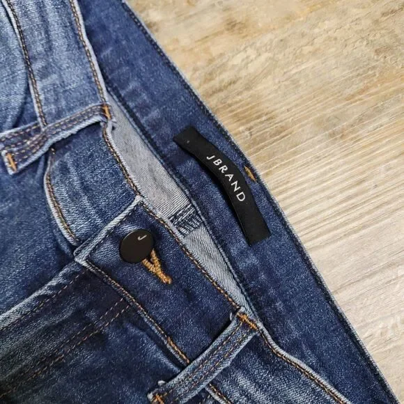 J Brand Maria Jeans Size 29 Womens Blue Medium Wash Distressed High Rise Denim - Picture 12 of 13